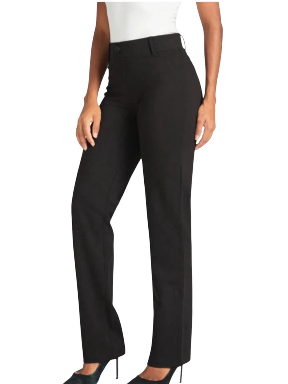 NWT Betabrand Straight Leg Dress Pants Yoga Pants in Black sz L *LONG*